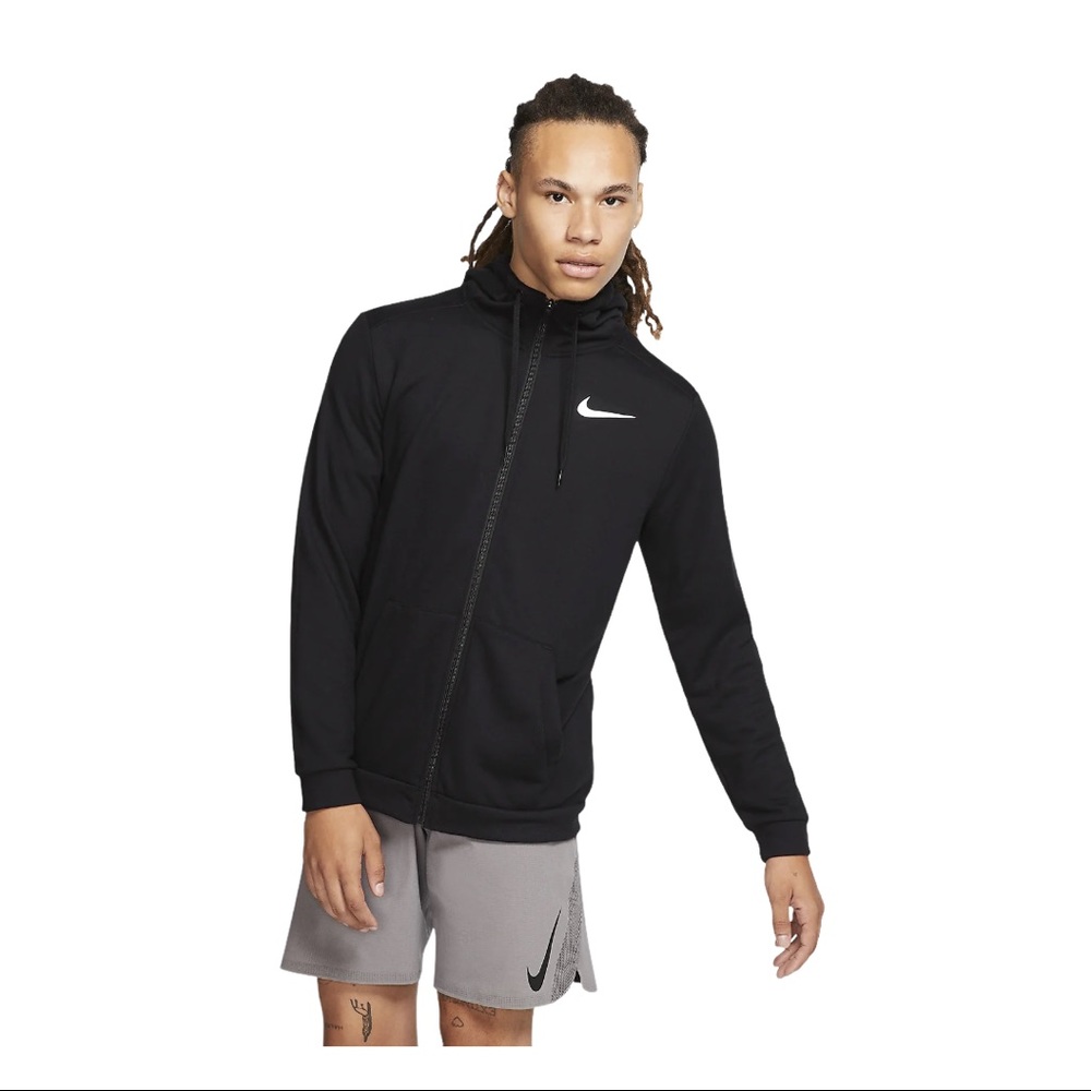 Nike Dry Fit Full Zip Training Hoodie Black Large - Picture 4 of 4